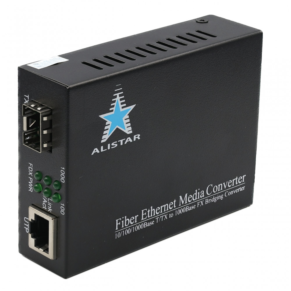 Медіаконвертер оптичний 10/100/1000BASE-T to SFP Slot 1000Base-SX